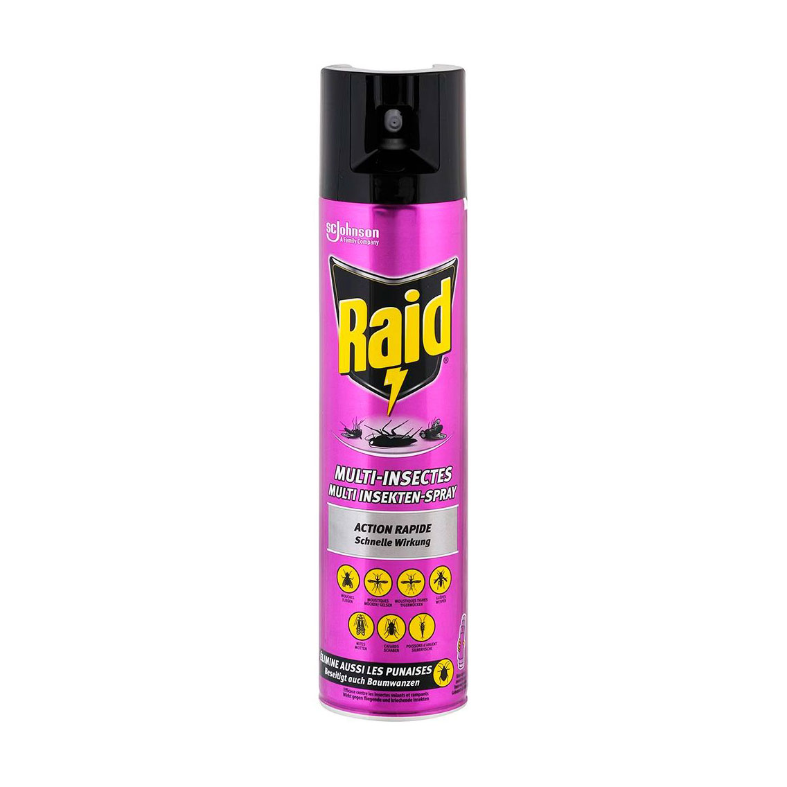 Аерозоль Raid Multi-Insectes Проти літаючих та повзаючих комах, 400 мл